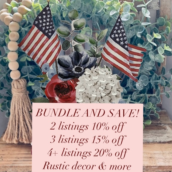 ❤️🤍💙 Patriotic Wood Box Sign Set - Picture 2 of 2